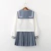 école Dres pour les filles chemise blanche avec cravate costume à manches Lg Anime Form High School JK uniforme U1nf #