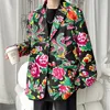 Männer Anzüge 2024 Mode Chinesischen Stil Nordosten Große Blume Casual Blazer Männer Frauen Plus Größe 5XL Straße Anzug Jacken