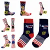 Trump 2024 Socks Party Favor President MAGA Trump Letter Stockings Striped Stars US Flag Sport Socks n0329