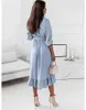 Maternity Dresses 2023 Pregnant Womens Dress Casual V-neck Long sleeved Dress Elegant Pregnant Women Photoshot Dress Sexy Tank TopL2403