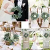 Flores decorativas de seda folhas de eucalipto videiras para cenários de casamento corredores e eventos diy design tridimensional ajustável 6 5 pés de comprimento
