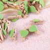 Cadres 50pcs coeur en bois vêtements po clips pour scrapbooking artisanat suspendu pos (bleu)