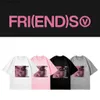 T-shirt Femme 2024 FRI (END) S Song Pattern T-shirt Casual Summer Womens Cotton Top Retro Hommes et Femmes Col rond Manches courtes 24329
