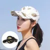 Bollmössor Gilded Feather Sunshade Baseball Cap Summer Outdoor Sport Sunscreen Curved Brim Justerbar Top Air Sun Hat