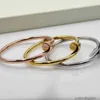 Bracelets pour femmes avec logo 1to1 original de qualité supérieure Bracelet à ongles en or rose 18 carats Yimin avec bracelet à carter ouvert sans bracelet en diamant Bracelets personnalisés