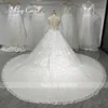 Ashley Carol Luxury Princ Wedding Dres for Women 2024 V-Neck LG Sleeve Beading spets bröllopsklänningar Vestidos de Novia A6WJ#