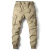Pantalon Cargo hommes coton décontracté hommes taille élastique qualité Joggers pantalon mode Safari Style pantalons de survêtement 240315