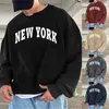 Heren Hoodies Sweatshirts Mens Simple Casual Losse Oversize Solid Hoodless Pullover Sweater Coat Top Streetwear Sportswear Casual 24328