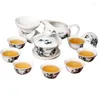 Teegeschirr-Sets, 8 Tassen, chinesisches Tee-Set, Keramik-Teekanne, Gaiwan-Werkzeug