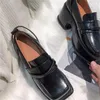 Elbise Ayakkabı Platformu Kare Ayak Toes Churry Yüksek Topuklu Kadın Dikiş Çizgileri Kadın Loafers Sığ Tacones Katı Zapatos Mujer