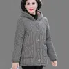 2024 Frauen Wintermantel Fleece Gefütterte Cott Gepolsterte Jacke Plaid Druck Dicke Warme Mit Kapuze Tops Oversize Lammwolle Mäntel G5ai #