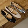 Jozhamta Size 3443 Women Ballet Flats Scarpe morbide in pelle vera in fibbia in argento Abito da sposa a basso tacchi a basso contenuto di matrimonio 240329