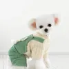 Vêtements pour chiens élégant costume pour animaux de compagnie barboteuse à quatre pattes confortable coton petit chat dentelle poche veste globale combinaison garder au chaud