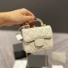 24p France Women Vanity Bags Classic Mini Flap Cosmetic Case Lambskin Top uchwyt TOITE