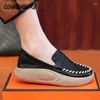 Casual Shoes Womans Loafers Platform Solid Color Round Toe Bekväm mjuk sula vulkaniserad för kvinnor mode skorfjäder höst pu