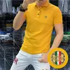 Mode 2024 Designer Polo Shirts Männer Luxus Polos Casual Herren T Shirt Biene Brief Drucken Stickerei Mode High Street Mann t-stück Größe M-4XL