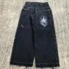 Jnco Baggy Jeans Nouveau Y2K Vintage Brodé Jeans Taille Haute Hip Hop Goth Streetwear Hommes Femmes Harajuku Casual Jeans Larges f9LP #