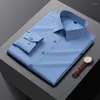 Men's Dress Shirts M-5XL Stretch Shirt Long Sleeve Non-ironing Anti-wrinkle Professional Casual Spring Business Top Brand Clothing