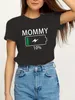 T-shirt da donna estiva taglie forti 3D Festa della mamma Stampa oversize girocollo da donna Camicia con fondo allentato Street Y2K Style Top m0xC #