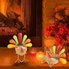 Ljushållare 1st Thanksgiving Turkiet Tea Light Holder For Fall Table Home Spireplaces Window Dekorationer M8N9