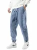 Primavera Verano Negro Azul Baggy Jeans Hombres Hip Hop Streetwear Loose Harem Jean Pantalones Hombre Casual Jogger Pantalones Tallas grandes 8XL 759q #