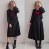 TR Japanese JK Sets School Uniform Girls Sakura broderied High School Women Novely Sailor Suits Yankee Girl Uniform JK001 S1RZ#