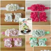 Accessori per capelli Fascia per capelli per neonato Fascia per fiori di perle Fascia per sandali e scarpe per bambina Set per consegna a domicilio per bambini Maternità Dh1Yo