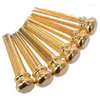 Bowls Guitar Bridge Pins 6Pcs Brass Endpin For Acoustic With Pin Puller