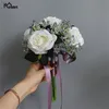 Meldel Bride Rose Bouquet Wedding Supplies وصيفات الشرف الوردية بوبسبريث بوكيت الاب ترتيب DIY Home Party Prom Decorati V9w1#