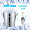 4pcs, Metal Siery Bucket, Outdoor Picnics, Champagne, Beer-portable Ice Cube Storage Bucket for Bars, Clubs, Summer Drinks, Bar Accessories