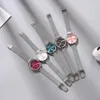 Horloges Horloges voor dames Luxe zilver Populair Roze wijzerplaat Bloemen Metaal Damesarmband Kwarts Klok Damespolshorloge Nieuwe klok 24329