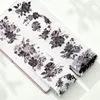 Cadeau Wrap WT Floral Washi / PET Tapes Journaling Scrapbook Adhésif Autocollant Planificateur Fabrication De Grands Masquage De Fleurs Bleu / Noir