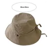 Berets Lady Fisherman Hat Stylish Lace-up Women's With Wide Brim Sunshade Protection Breathable Design For Summer Outings