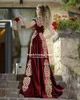 Fivsole Burdy Akşam Dr Söndürülebilir etek aplikeler kaftan Marocain Robe de Reveill Veet Kadın Balo Parti Gowns C6n7#