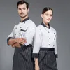 Lente Heren Chef-kok Jas Restaurant Keuken Kleding Catering Koksjas Bakkerij Kok Koken Hoed Cafe Ober Apr Verstelbaar x2nX#