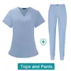 Conjunto de uniformes para médicos y enfermeras en Beauty Sal Pet Hospital, clínica dental y quirófano, elegante trabajo médico O0LL #