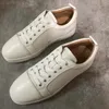 Chaussures décontractées de marque de styliste pour femmes et hommes, baskets plates en cuir de couleur blanche, faites à la main, Tennis de rue basses, Style respirant