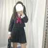 dark BLACK CROSS JK Uniform Cosplay Japanese School girl Navy Sailor School Uniform Yankee Girl Uniform JKL h811#