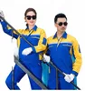 Vêtements de travail Vêtements d'été résistants à l'usure Ensemble Homme / Femme Usine Auto Réparation de voiture Uniforme Lg-Salopette à manches Atelier Costume X3TS #