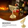 Candlers Ram Metal Candlestick Ornements de bureau Menorah Adorcement décor de table juif Holder