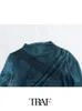 TRAF – robe mi-longue en maille de soie pour femme, manches longues, Vintage, élégante, Slim, automne 2023, 240323