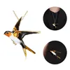 Pendentif Colliers Mode Flying Llow Collier Mignon Bleu Émail Oiseau Broche De Mariage De Mariage Anniversaire Fête Des Mères Cadeau Bijoux Dhknq