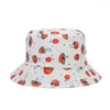 Береты Рыбацкие шапки Женская уличная панама Весна-Лето Модная двухсторонняя солнцезащитная шляпа с грибным принтом для мужчин и женщин