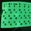 Lichtgevende toetsenbordstickers Letterbeschermfolie Alfabetindeling voor laptop PC Spaans/Engels/Russisch/Arabisch/Franse taal