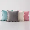 Soft Velvet Tassels Cushion Cover Pink Grey Beige Green Pillow Cover Bedroom Sofa Decoration PillowCase 30x50cm/45x45cm Pillows