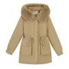 ladies with veet thickening new female in 2023 winter lg heavy hair collar morality show Winter jacket DP-A22 q9xO#