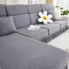 Stol täcker hemsoffmadrassen med kjol som inte slipar jacquard fleece soffa kudde slipcover chaise lounge