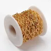 Componenti 10 m/rotolo Ottone Cavallo Occhio Catene a maglie fatte a mano Bulk Gioielli fai da te Creazione di mestieri Risultati di collane Braccialetti fatti a mano 11x6mm