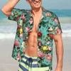 Camicie casual da uomo Camicia vintage Rose Hawaii da uomo Beach Fiori colorati Manica corta Camicette oversize con grafica Harajuku