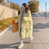 Manteau en duvet épais pour femme, mi-long, veste coréenne au-dessus du genou, hiver et automne, 2023 B8C4 #